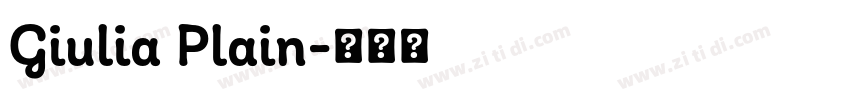 Giulia Plain字体转换